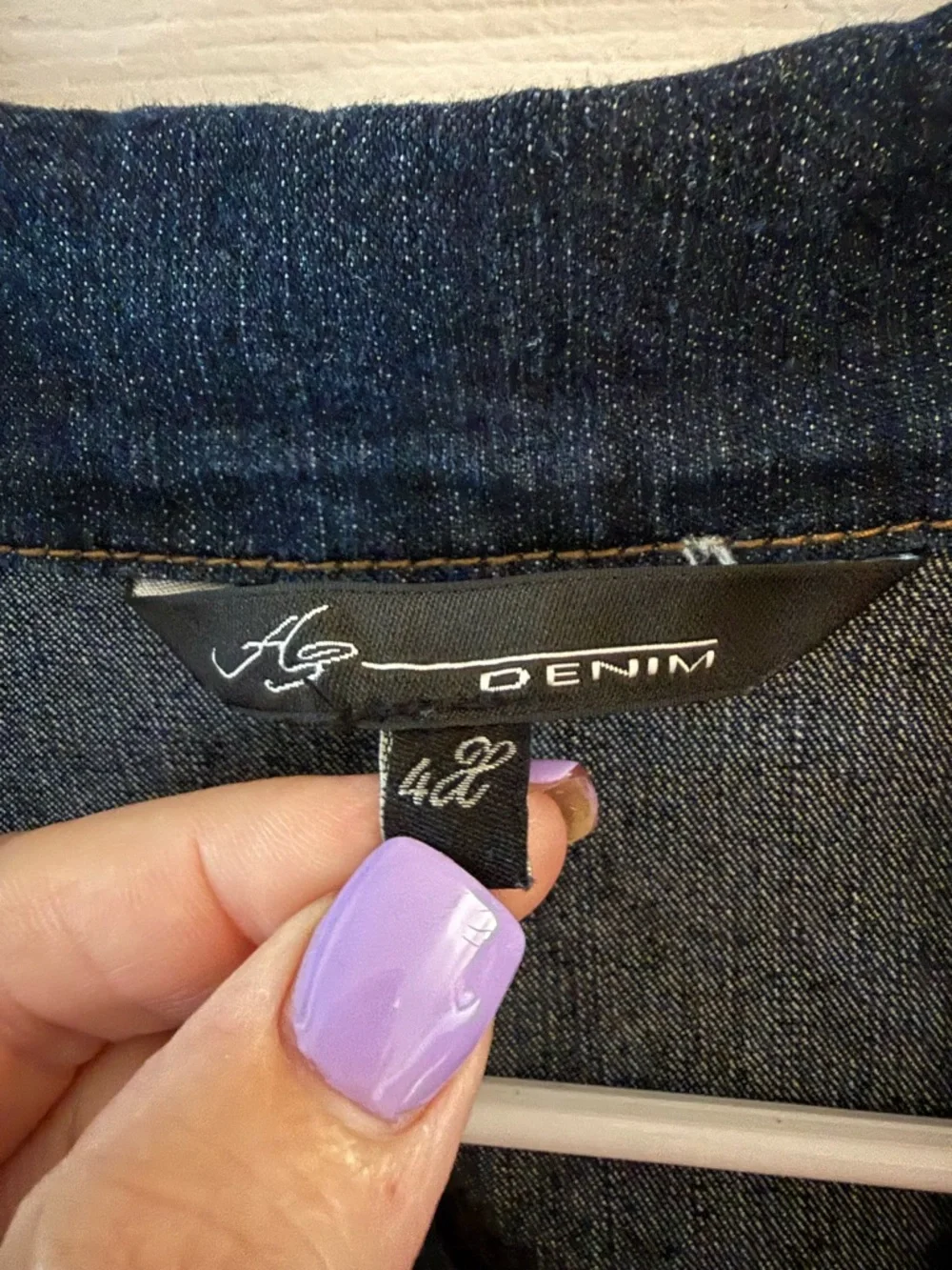 A3 Design Dark Indigo Distressed Denim Jacket - Picture 3 of 7